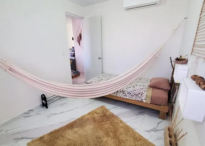 Hippie Artisan Jungle Flat Pool Apartment Tulum